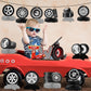 12Pcs Race Car Centerpieces for Tables - Classic Car Birthday Decorations Classic Car Party Decorations Wheel Tire Centerpieces Decor for Car Themed