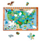Melissa & Doug National Parks U.S.A. Map Floor Puzzle - 45 Jumbo and Animal Shaped Pieces, Search-and-Find Activities, Park and Animal ID Guide - FSC