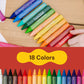 PLAYVIBE Jumbo Crayons - 18 Count, Multicolor, Washable