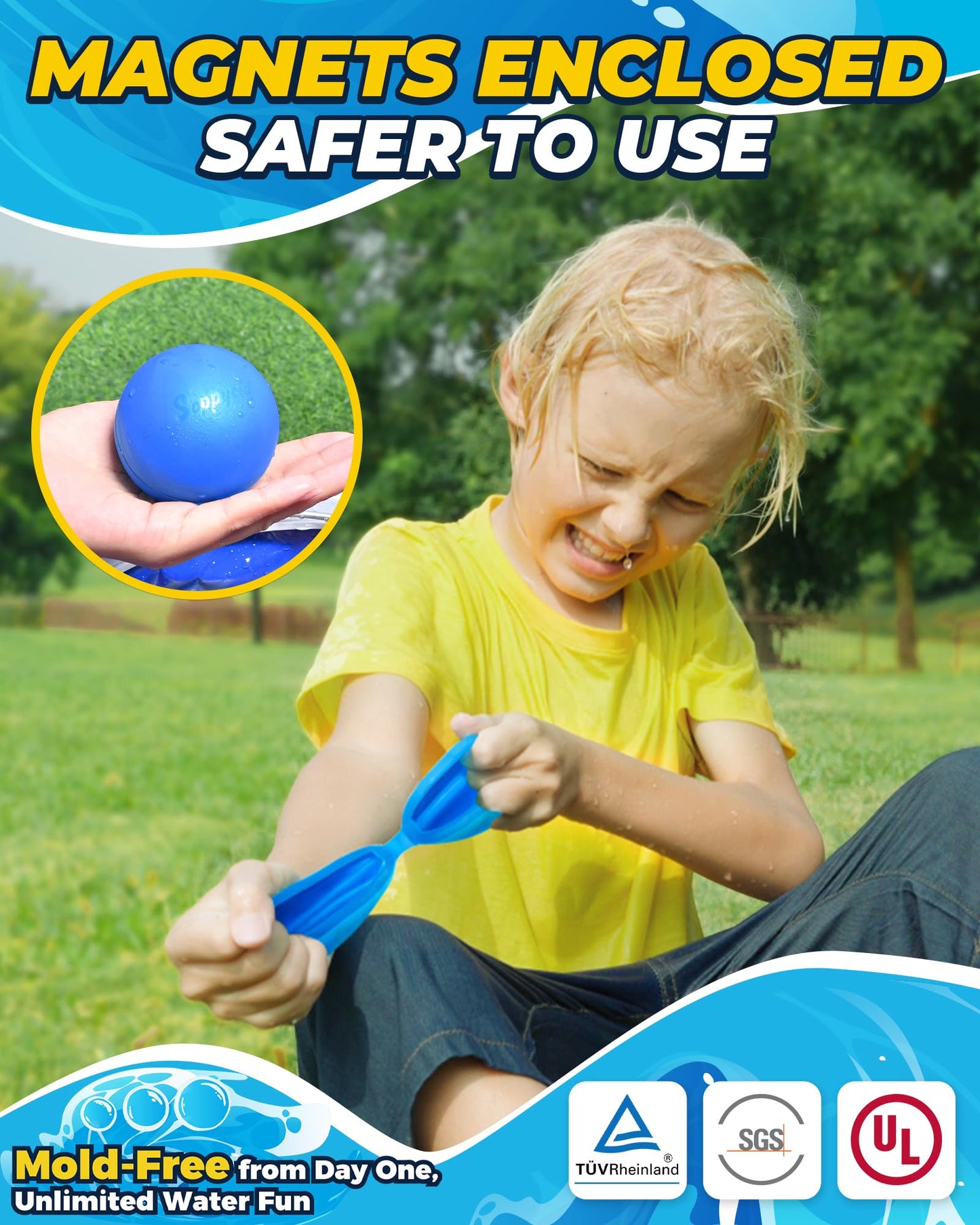 12PCS Reusable Water Balloons: Water Balloons for Kids Adult - Summer Outdoor Pool Beach Toys - 12 Pack Soft Water Bombs - Quick Fill Self Sealing