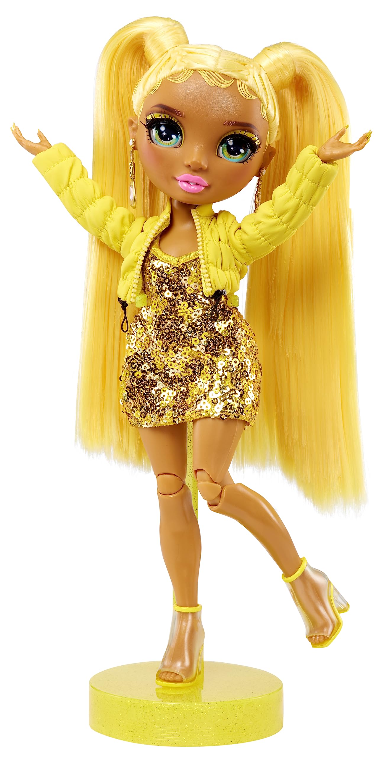 Rainbow High Fantastic Fashion Sunny Madison - Yellow 11” Fashion Doll and Playset with 2 Complete Doll Outfits, and Fashion Play Accessories, for