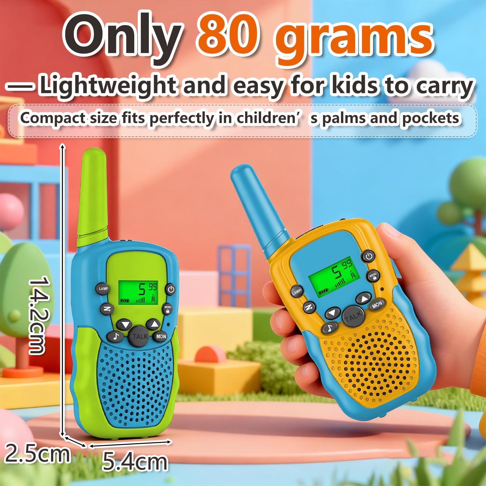 Walkie Talkies for Kids,Girls Boys 2-Pack, 22 Channels 2 Way Radio Toy with LCD Flashlight, 3 Miles Range for Outside, Camping, Hiking,Toys Birthday