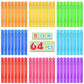 64 Pack Mini Bubble Wands Party Favors, Neon Bulk Birthday Treats for Kids