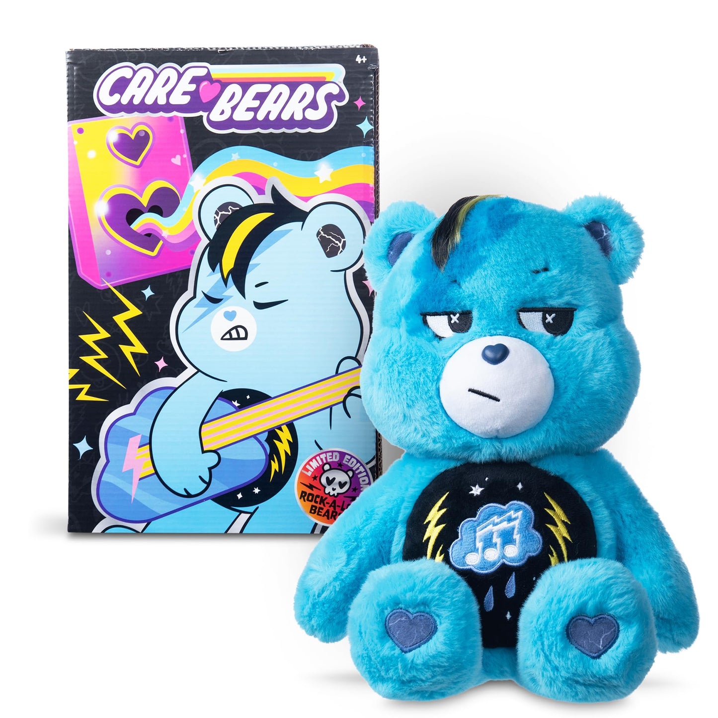 Care Bears - 14" Rock Theme - Medium Size Plush - Grumpy Bear - Amazon Exclusive