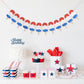 4th of July Independence Day Banner - Blue and Red Summer Popsicle Garland, 4th of July Birthday Party Decor, Red White & Blue Kids Party Decor