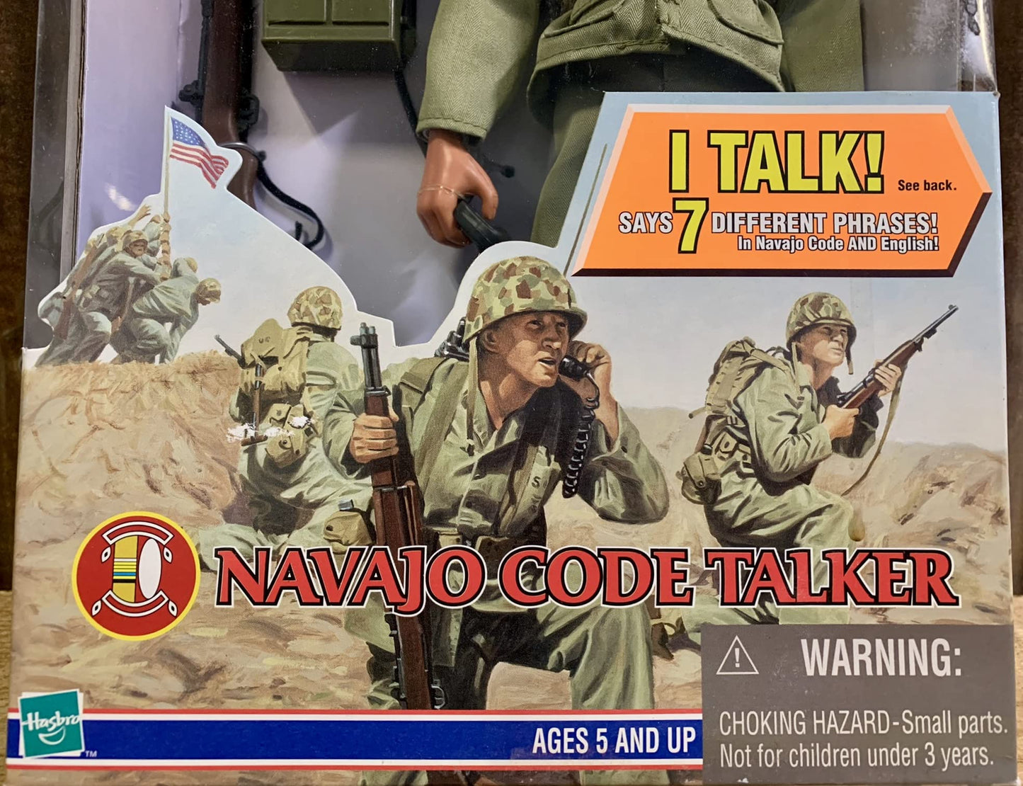 Gi Joe 12 Inch Navajo Indian Navaho Code Talker Figure: Says 7 Different Phrases! In Najavo Code and English!