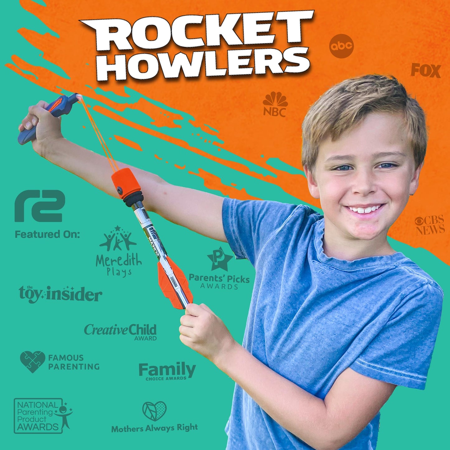 Toy Rocket Launcher for Kids: Outdoor Toys Slingshot Rocket Launchers - Best 6-10 Year Old Boy Gifts for Teens Boys & Girls All Ages - Fun Summer Toys