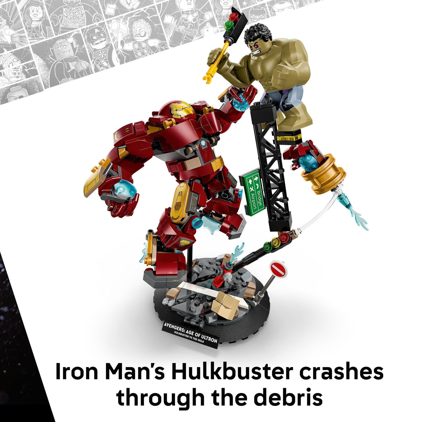 LEGO Marvel Epic Battle: Hulkbuster vs. The Hulk Building Toy for Boys & Girls - Avengers: Age of Ultron Display & Play Set W/2 Minifigures for Kids,