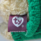 Ty Attic Treasure Blarney Bear with Green Irish Clover Sweater 8" Jointed Teddy