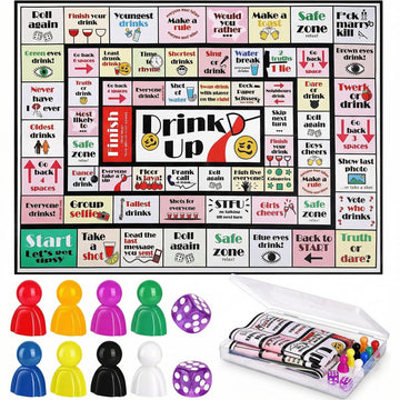 otkllbb Original Interactive Board Game, Funny Group Game with 8 Chess Pieces & 2 Dices for Family, Friends Game Nights, Holiday & Birthday Gatherings