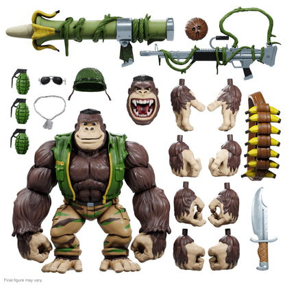 Super7 ULTIMATES! Teenage Mutant Ninja Turtles Guerrilla Gorilla - 8" TMNT Action Figure with Accessories Classic Cartoon Collectibles