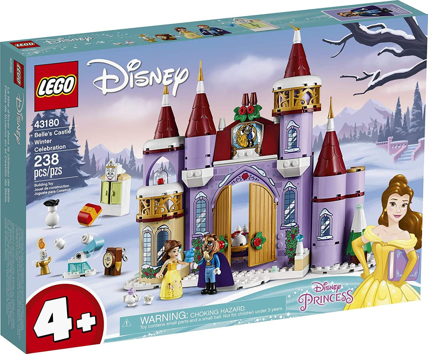 LEGO Disney Belle’s Castle Winter Celebration (43180) Disney Princess Building Kit; Makes a Great Birthday for Kids who Love Disney’s Beauty
