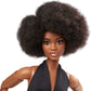 Barbie Signature Looks Doll (Curvy, Brunette) Fully Posable Fashion Doll Wearing Black Jumpsuit, Gift for Collectors
