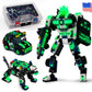 JITTERYGIT Robot Police Mech Glow in The Dark Toy Cop Gift, SWAT Action Figure Buildable STEM Building Superheroes Soldier - Cool Present for Boys