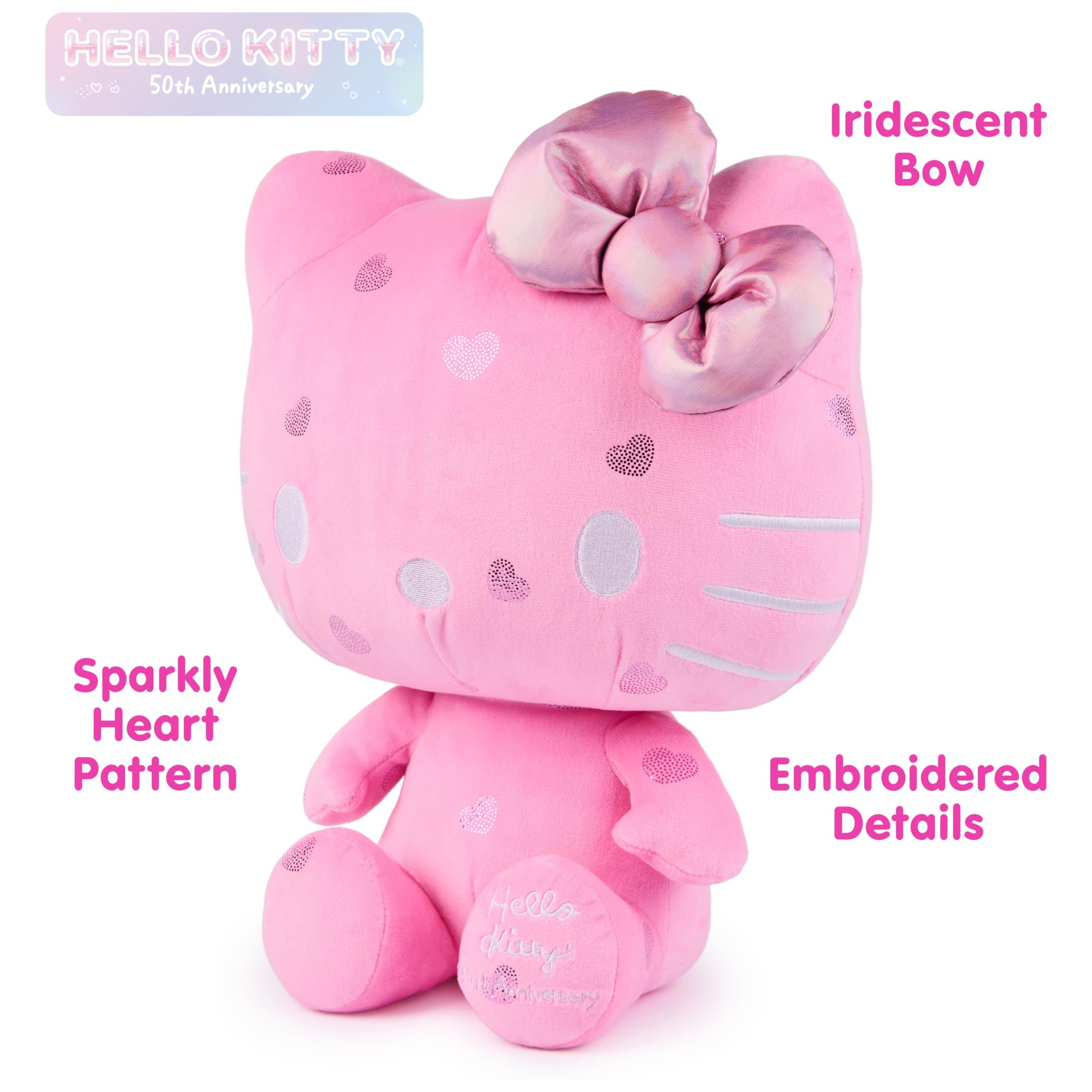 GUND Sanrio Hello Kitty 50th Anniversary 12” Commemorative Plush; Ages 1+
