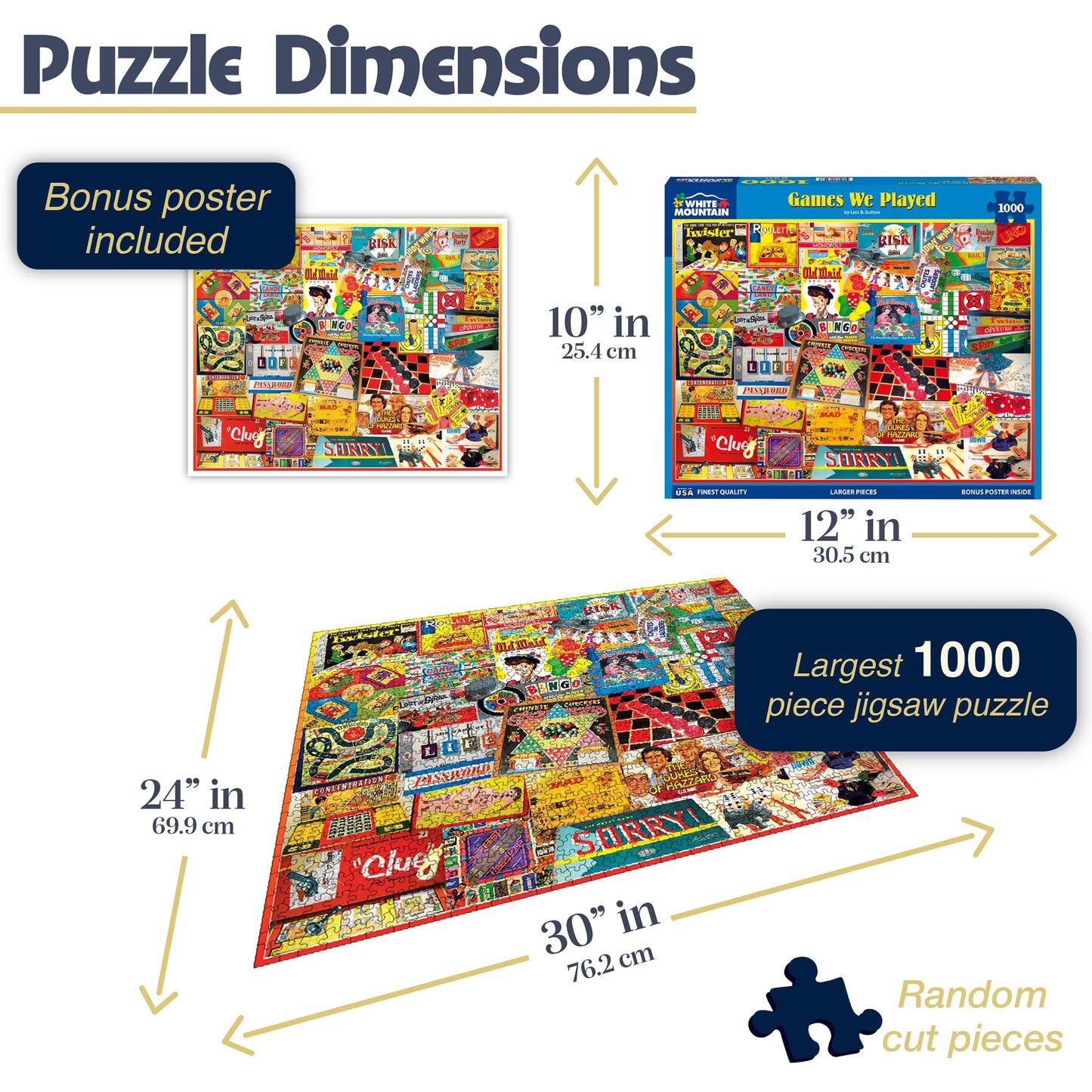 White Mountain 1000 Piece Jigsaw Puzzle, The Games We Played