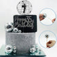 21 PCS DIY Disco Ball Cupcake Toppers Reflective Mirror Ball Cake Decorations for Disco Theme Party Ornament 0.79in 1.18in 1.97in 2.76in