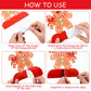 10 Pieces Christmas Gingerbread Man Party Ornaments Decorations Merry Xmas Gingerbread Man Snowflake Snowman Party Honeycomb Centerpieces Christmas
