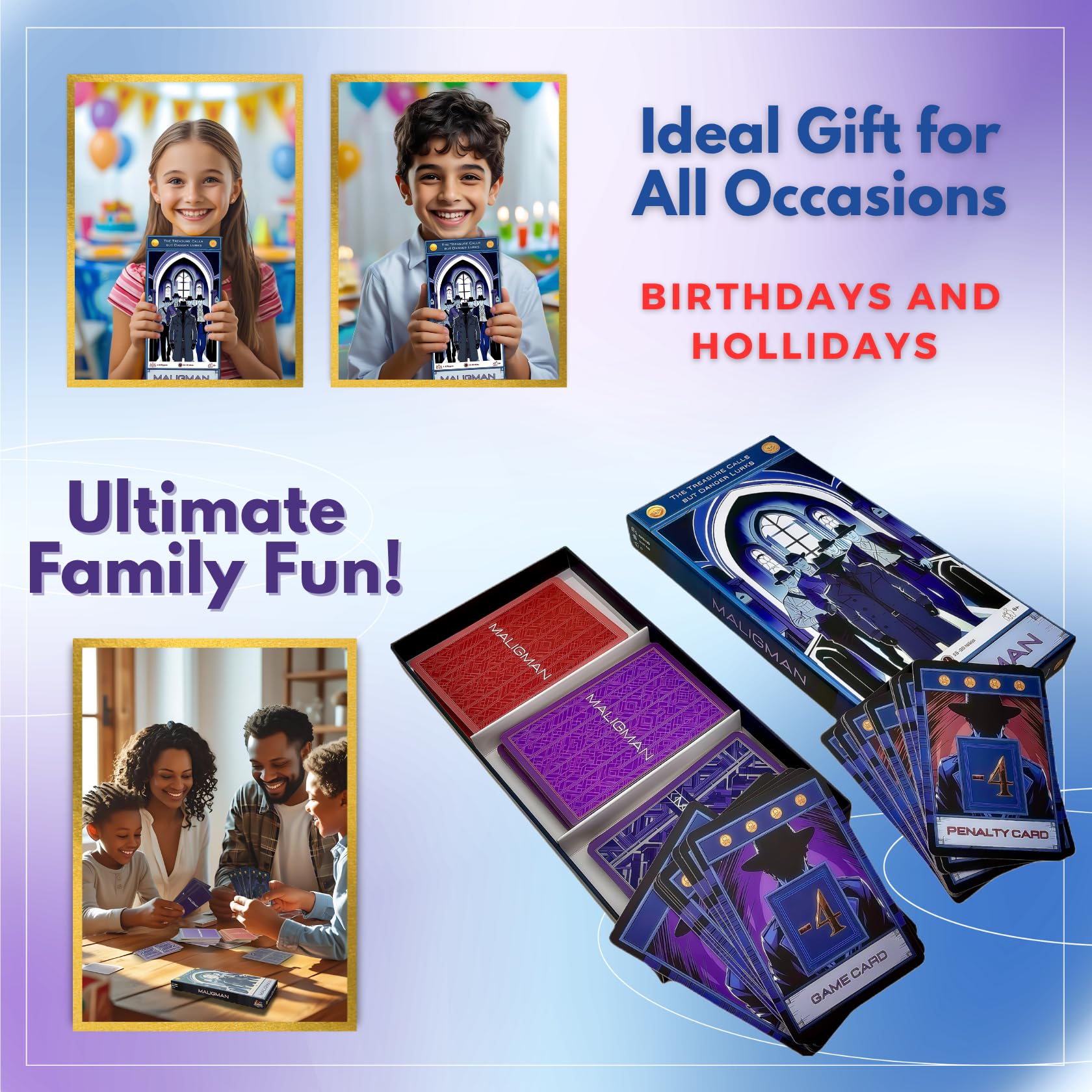 Maligman - A Strategic Social Deduction Card Game | Hidden Roles, Deception & Bluffing | Kids and Adults Card Game | Exciting Party & Family Game