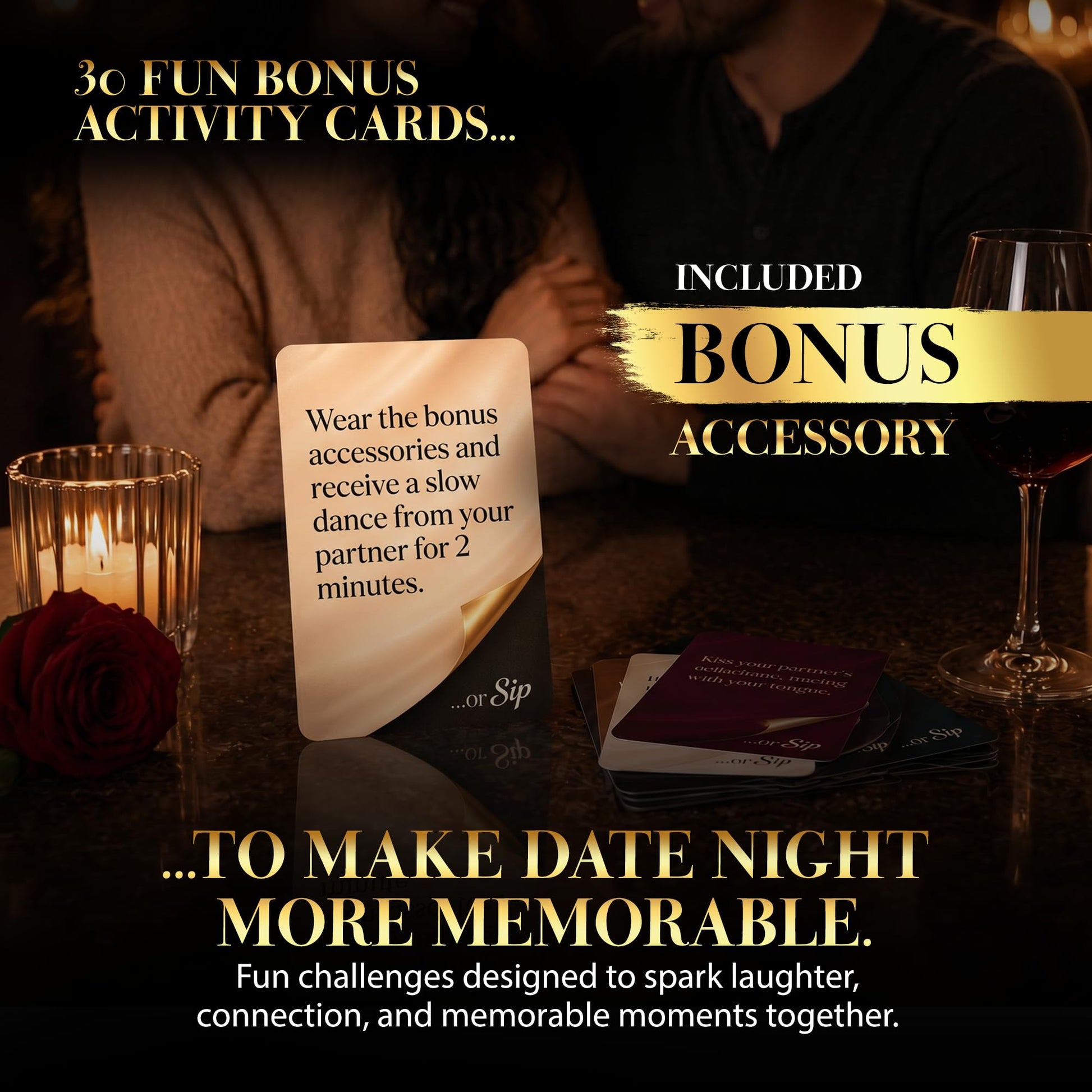 Sip or Spark Couples Card Game, a romantic twist on Truth or Dare,120 cards, Date Night Cards for Two, Relationship Challenge Deck, Funny Questions