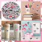 Signreen Kawaii Birthday Party Decorations, Kawaii Birthday Party Supplies Include 12 Bracelets, 12 Button Pins, 50 Stickers, Kawaii Party Favors