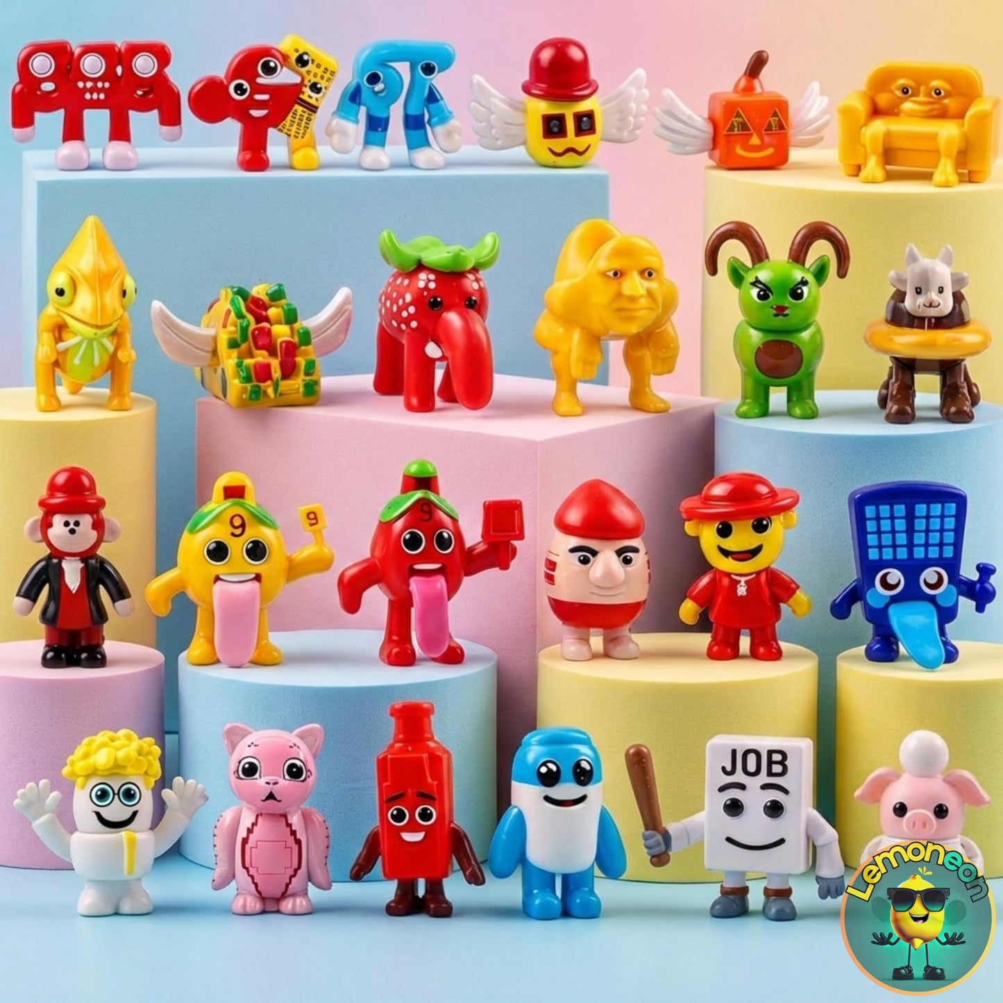 Lemoneon Action Mini Figures Toys 24 Pcs - Collection for Video Game Fans