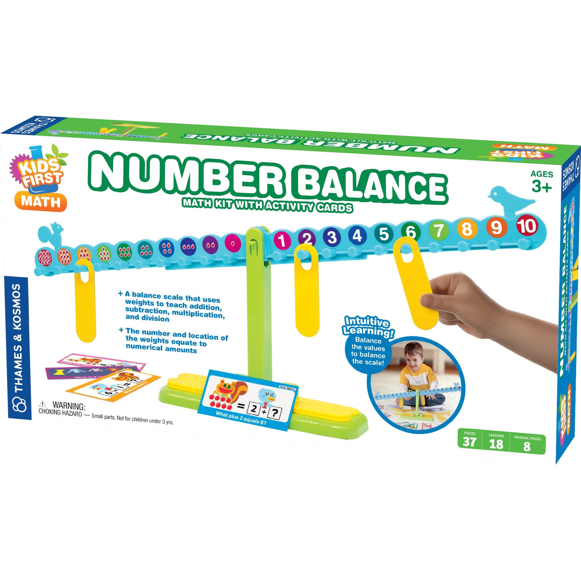 Thames & Kosmos Kids First Math: Number Balance with Activity Cards for Preschoolers Ages 3 to 5 | Intuitive, Visual Method for Learning Basic Math |