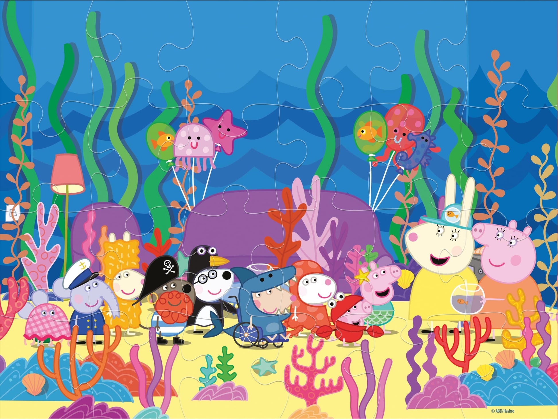 Prime 3D | Hasbro | Peppa Pig | 24 Piece 3D/2D Double-Sided Jigsaw Puzzle for Kids | Finished Size 12" x 9" | Challenging & Fun for Kids & Families |