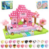 SSAWER Magnetic Blocks, 48PCS Magnetic Tiles Building Blocks, Magnet Cubes STEM Sensory Game Toys Christmas Birthday Gifts for Kids Girls Age 3+ (Pink