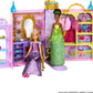 Mattel Disney Princess Toys, Ready for the Ball Closet Playset Opens to 2 Feet Wide & Includes 2 Fashions, 25 Accessories, Storage & More