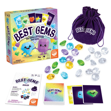MindWare Best Gems Family Game for 5 Year Olds and up - Match Giant Gems to Earn Points, 2 to 4 Players
