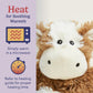 warmies Junior Microwavable & Weighted Stuffed Animals, Cow - Heated Stuffed Animal Plushie for Warmth & Comfort - Cute Soft Plush Toys for Adults