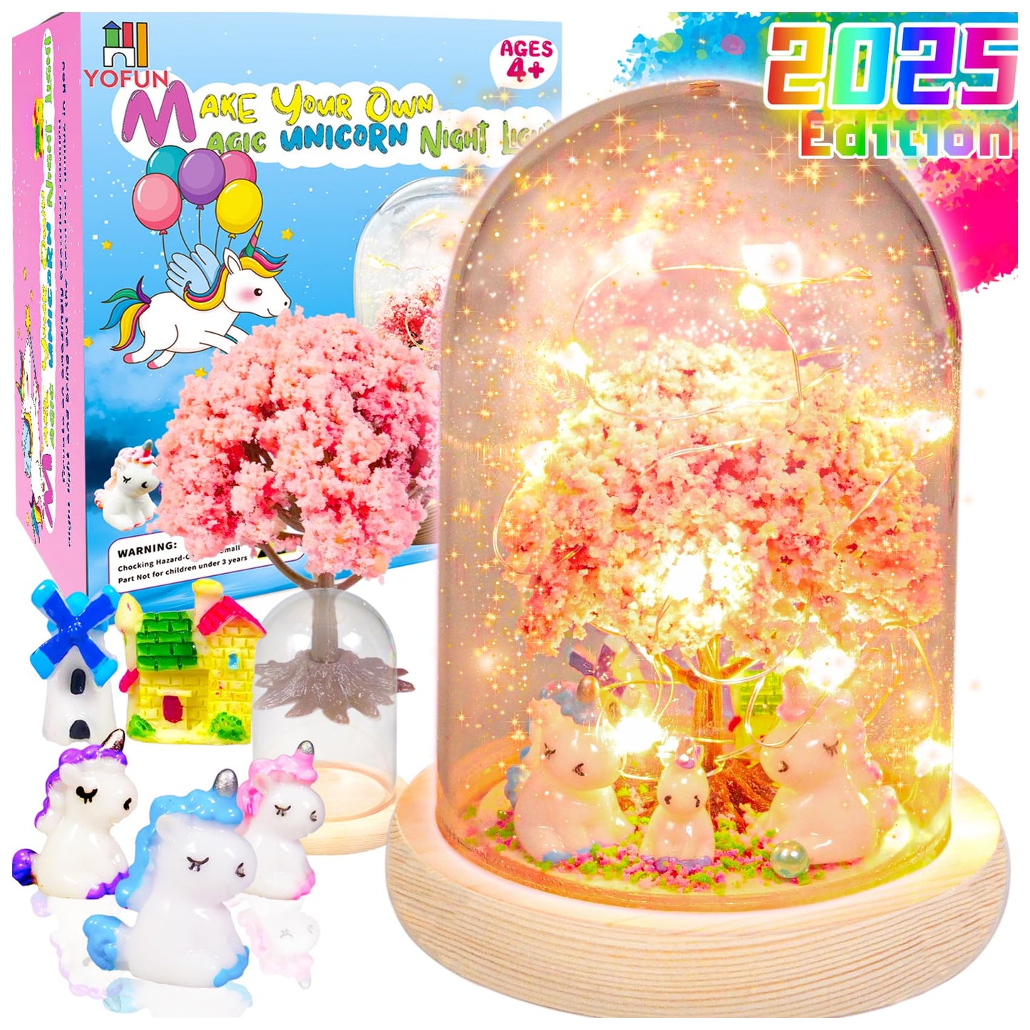 YOFUN Make Your Own Unicorn Night Light - Unicorn Craft Kit for Kids, Arts and Crafts Nightlight Project Novelty for Girl Age 4 to 9 Year Old