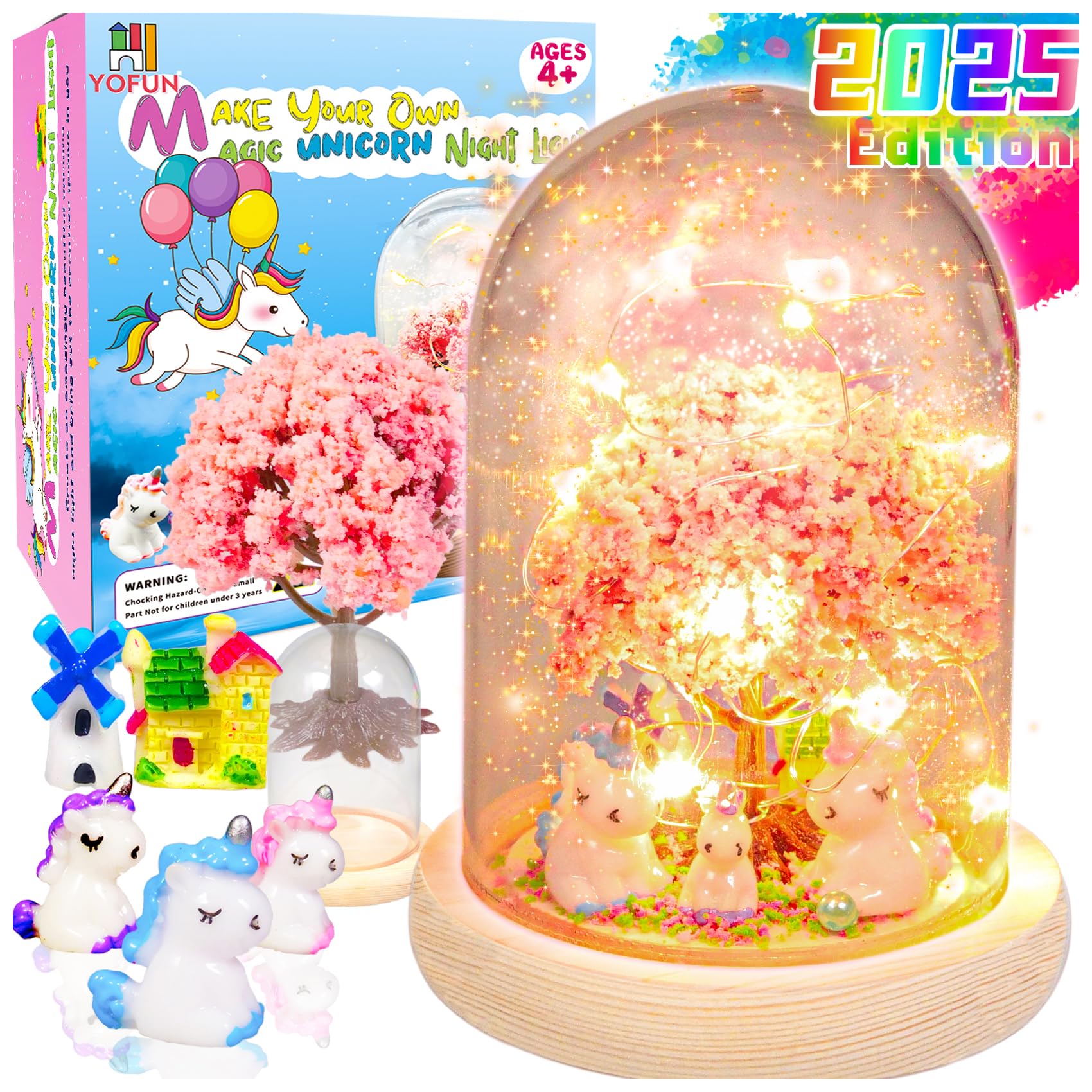 YOFUN Make Your Own Unicorn Night Light - Unicorn Craft Kit for Kids, Arts and Crafts Nightlight Project Novelty for Girl Age 4 to 9 Year Old