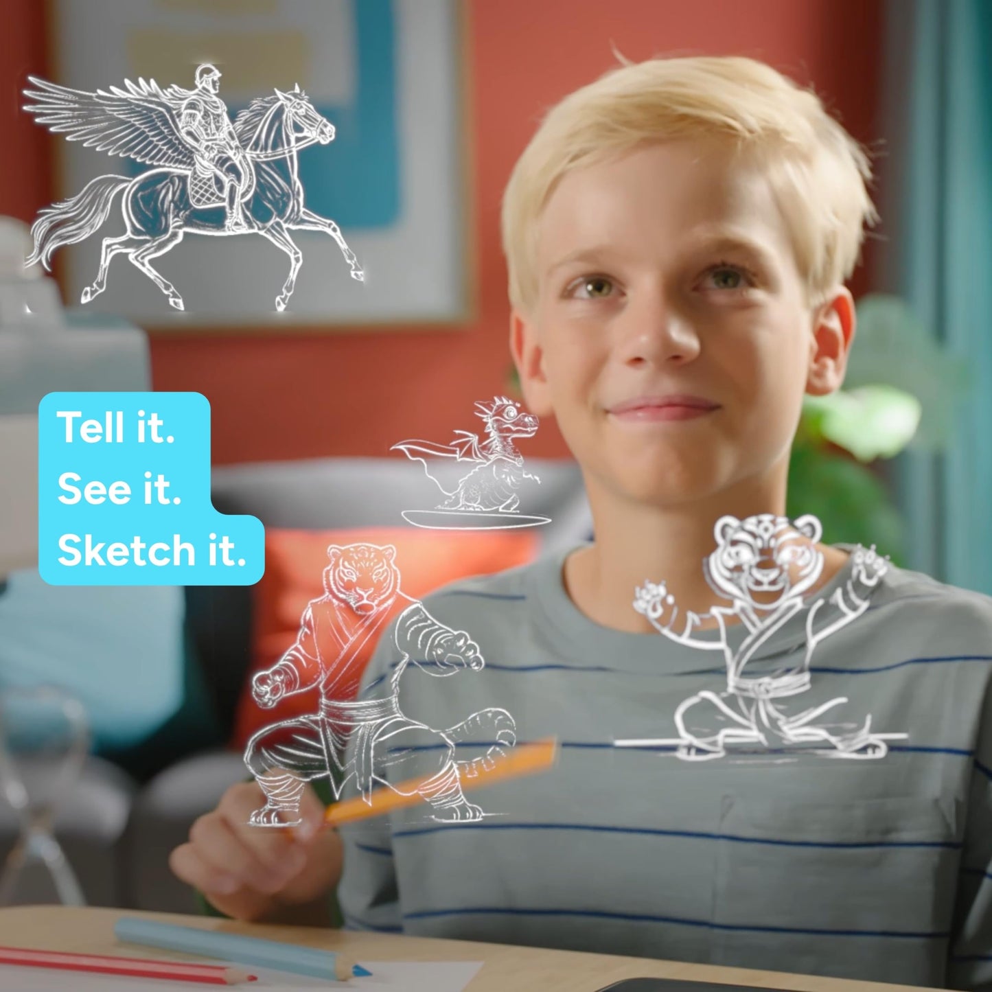 Flycatcher smART Sketcher AI Drawing Projector for Kids, AI Art to Trace