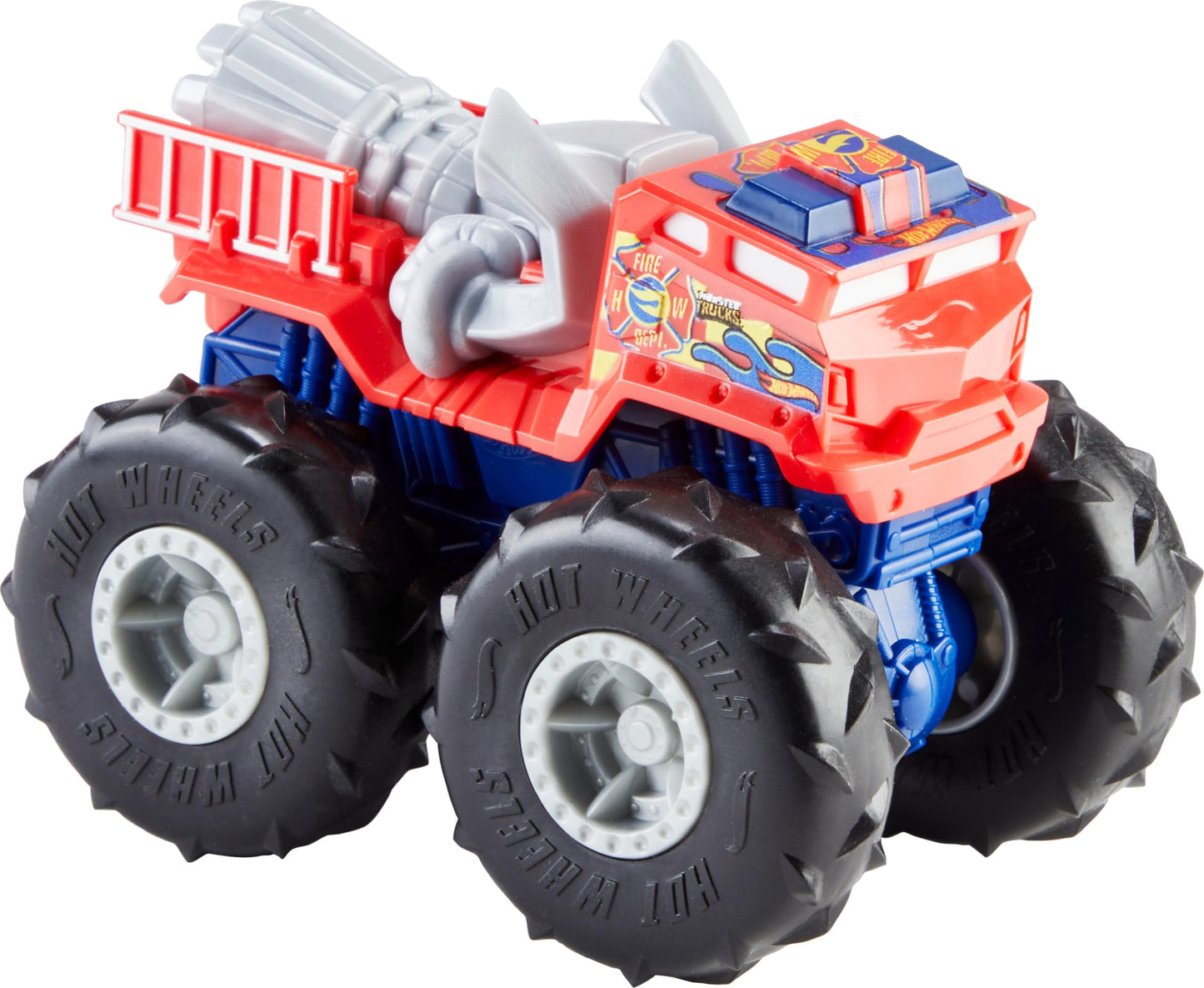 Hot Wheels Monster Trucks Twisted Tredz Vehicles, Creature-Themed 1:43 Scale Toy Truck with Pull-Back Motor & Giant Wheels, Gift for Kids Ages 3 Years