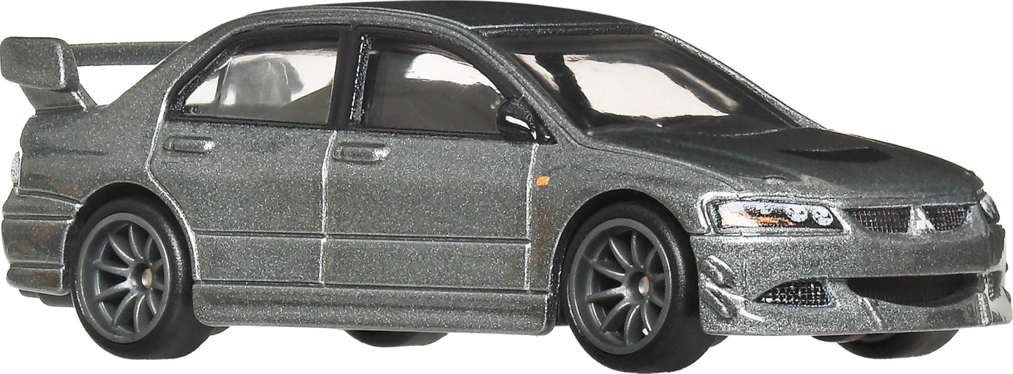 Hot Wheels Premium Car Culture Collectible Toy Car, 1:64 Scale Die-Cast Mitsubishi Lancer Evolution IX, Ronin Run 2 Vehicle with Real Riders Tires