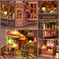 RonmayGift DIY Miniature House Kit, Miniature Dollhouse Kit with Music Box, Mini House Building Kit Book Nook for Adult, Creative Bookshelf Decoration