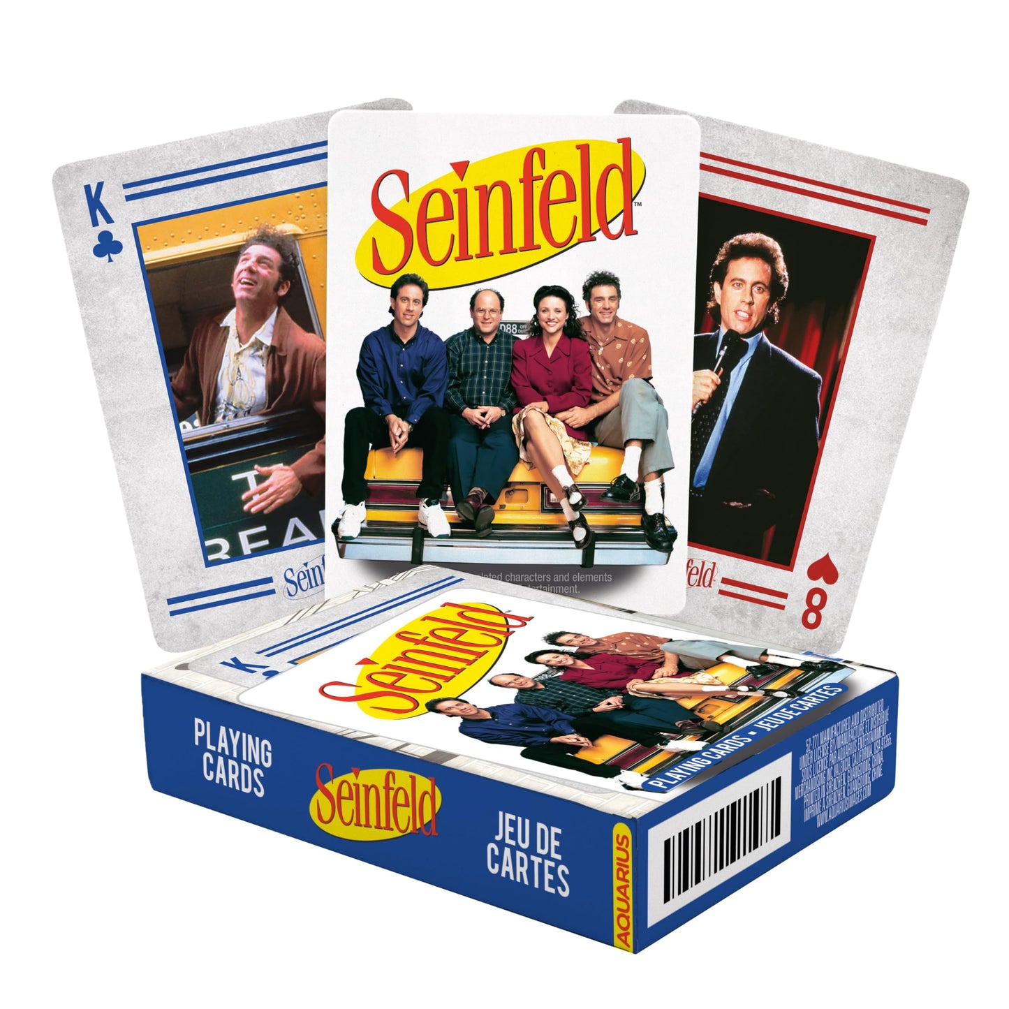 AQUARIUS Seinfeld Playing Cards - Seinfeld Photos Themed Deck of Cards for Your Favorite Card Games - Officially Licensed Seinfeld Merchandise