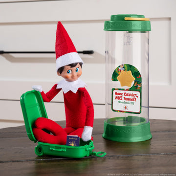 The Elf on the Shelf Scout Elf Carrier Limited 20th Anniversary Edition Kit - Commemorative See-Thru Scout Carrier and Accessories - Scout Elf Not