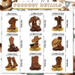 9 Pcs Western Party Decorations Western Cowboy Boot Centerpieces for Tables Cowboy Table Decorations Western Table Decor Supplies