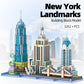 APENGBAOL New York Skyline Micro Mini Blocks Building Set, The Statue of Liberty,Empire State Architecture Building, Brooklyn Bridge, Gift for Kids