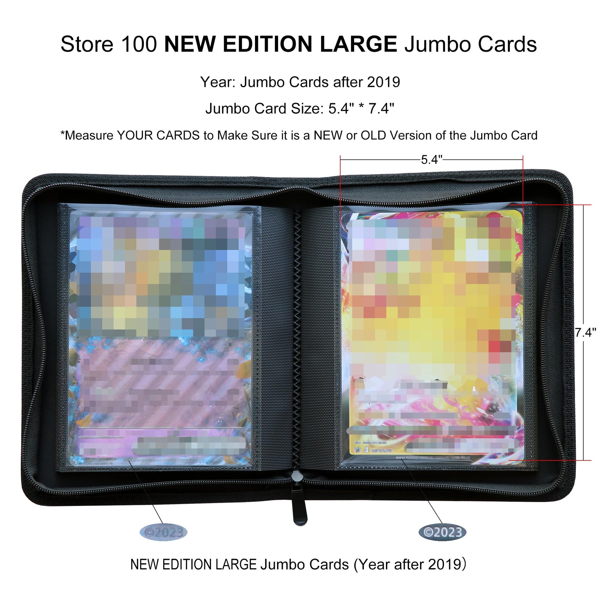 Rieton Jumbo Card Binder L - Holds 100 Jumbo Cards Size L, Side-Loading Album for Oversized Cards (5.4? × 7.4?)