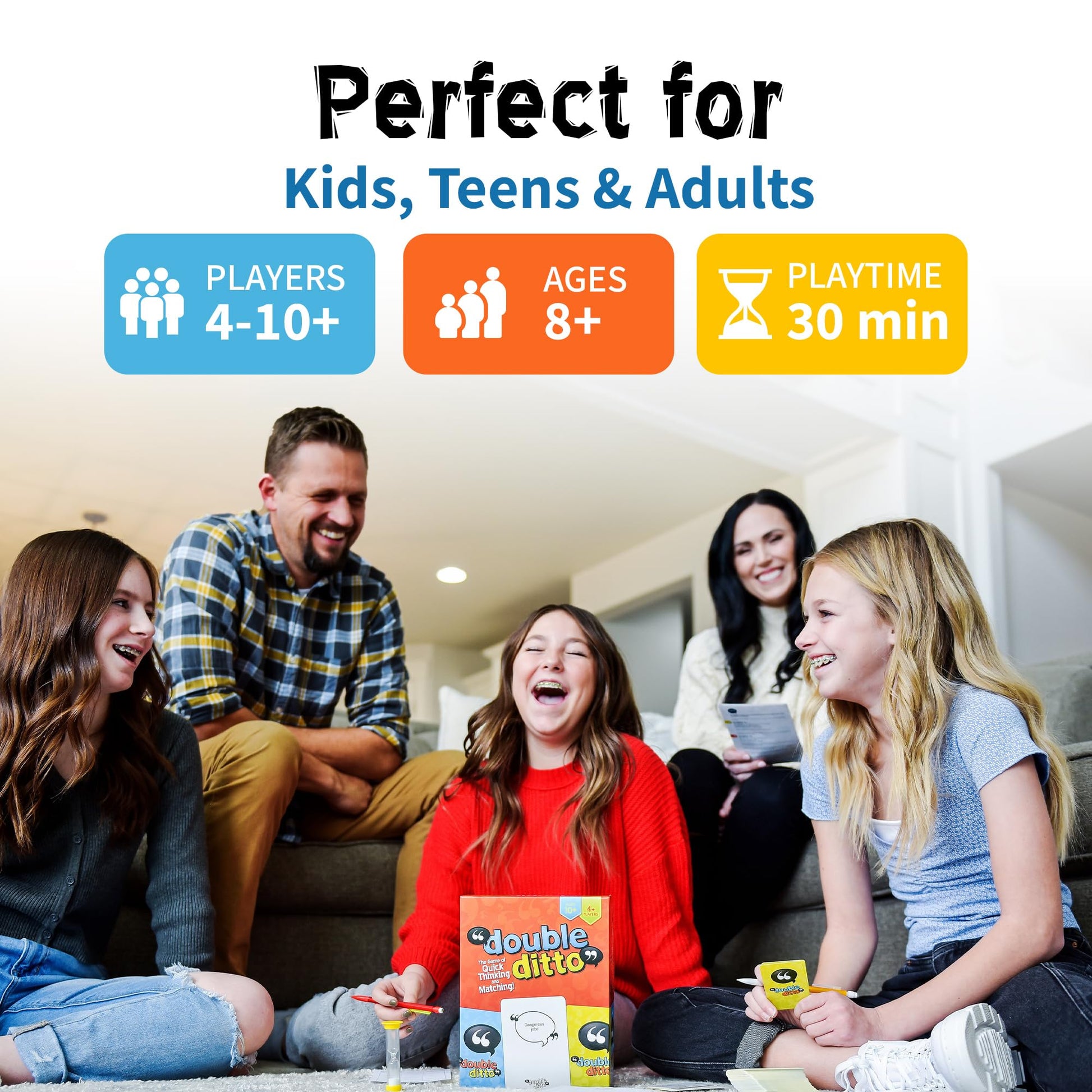 Inspiration Play Double Ditto - a Hilarious Award-Winning Family Party Game for 4-20 Players (Ages 8 and up)