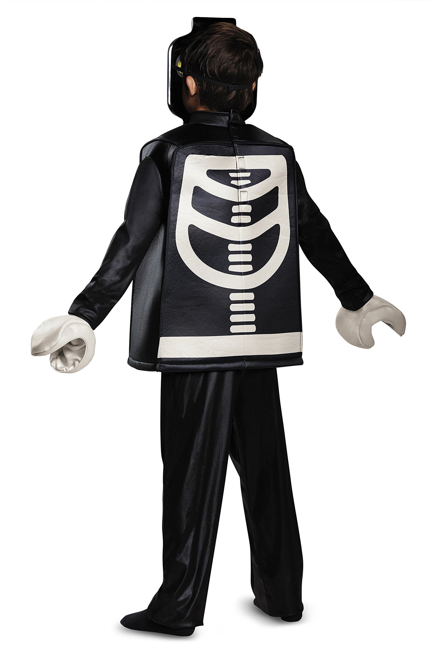 Disguise Lego Skeleton Deluxe Costume, Black, Small (4-6)