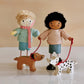 Tender Leaf Toys - Mr. Forrester and his Dog - Detailed Wooden Doll with Flexible Arms and Legs for Dollhouse - Encourage Creative and Imaginative Fun