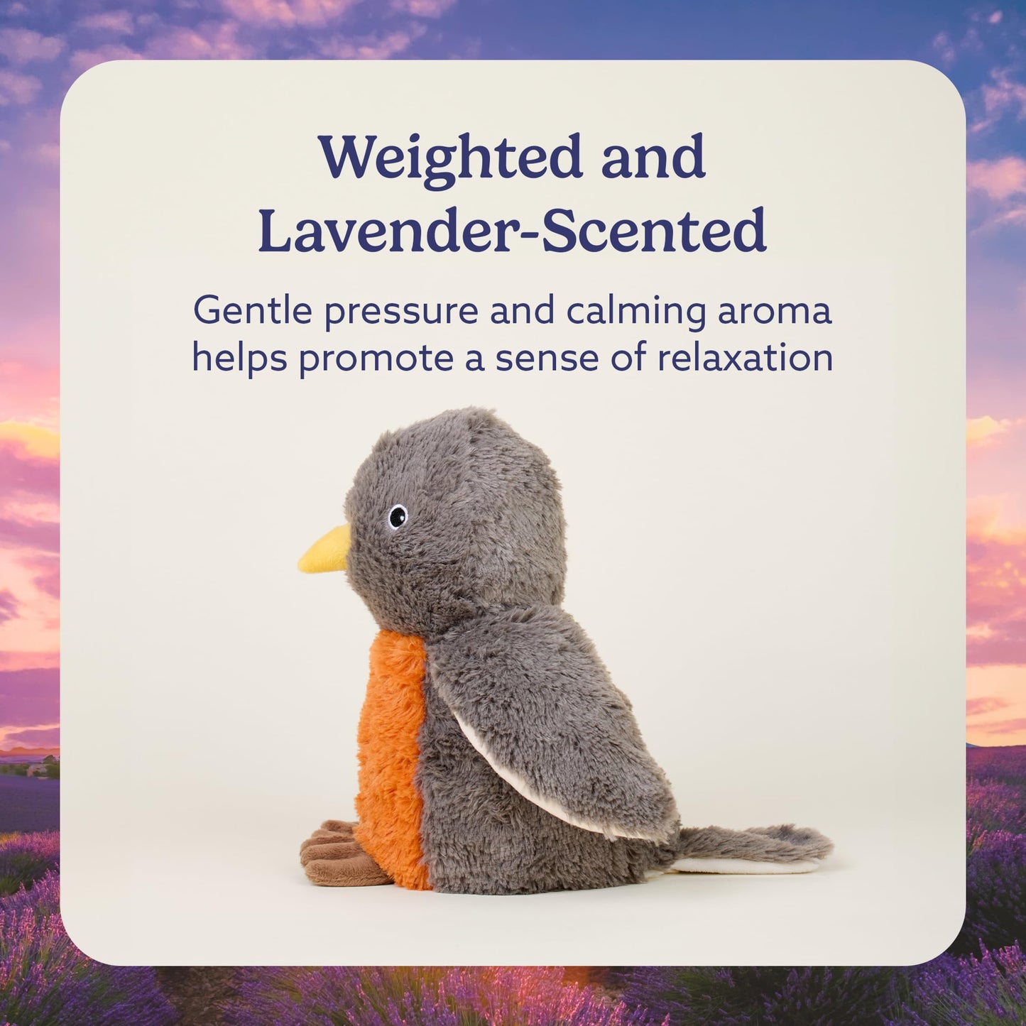 warmies Microwavable & Weighted Stuffed Animals, American Robin - Heated Stuffed Animal Plushie for Warmth & Comfort - Cute Soft Plush Toys for Adults