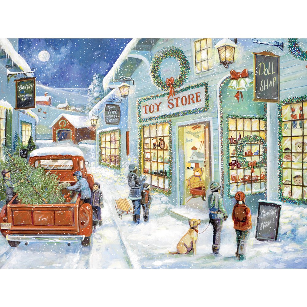 Bits and Pieces - 500 Piece Jigsaw Puzzle for Adults - The Town Toy Store - Jigsaw Puzzle by Artist Ruane Manning, Completed Puzzle Size: 18" x 24"
