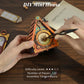 KOLOTESAME Magic House Book Nook Kit, DIY Miniature House 3D Wooden Puzzle with LED Light, Bookshelf Insert Decor Tiny Dollhouse Building Kit