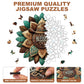 200 Pieces Blessed Wooden Puzzles for Adults, Cowboy Hat Unique Shaped Wooden Jigsaw Puzzles for Adults, Irregular Adult Wood Puzzle Creative Gift